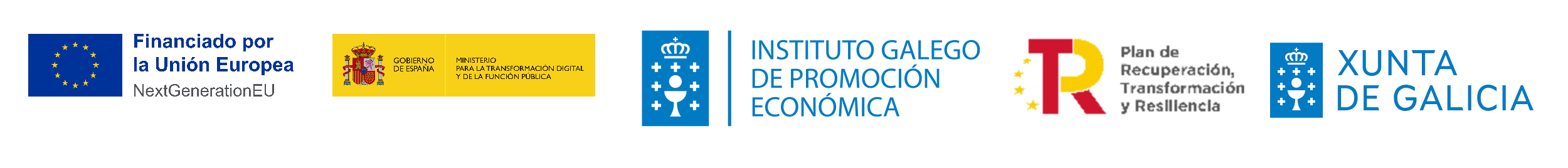 Logotipos oficiales UE, Xunta de Galicia e IGAPE